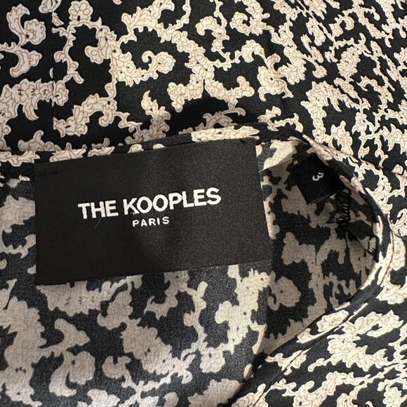THE KOOPLES Silk Mini Dress Baroque Lace-Print 3 - Picture 7 of 9
